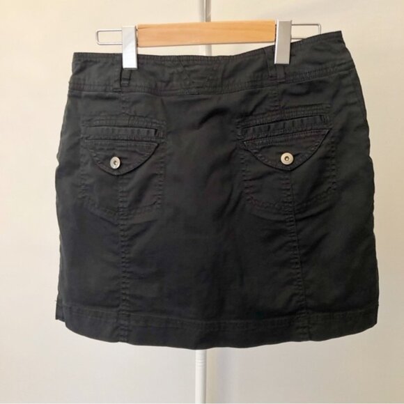 Jessica Y2K Mini Cargo Grunge Medium to Low Rise Black Mini A Line Skirt. Size 8 - Picture 3 of 14